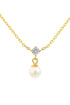 ADAGIO TOUCH OF SPARKLE PEARL NECKLACE GOLD-PEROZ Accessories