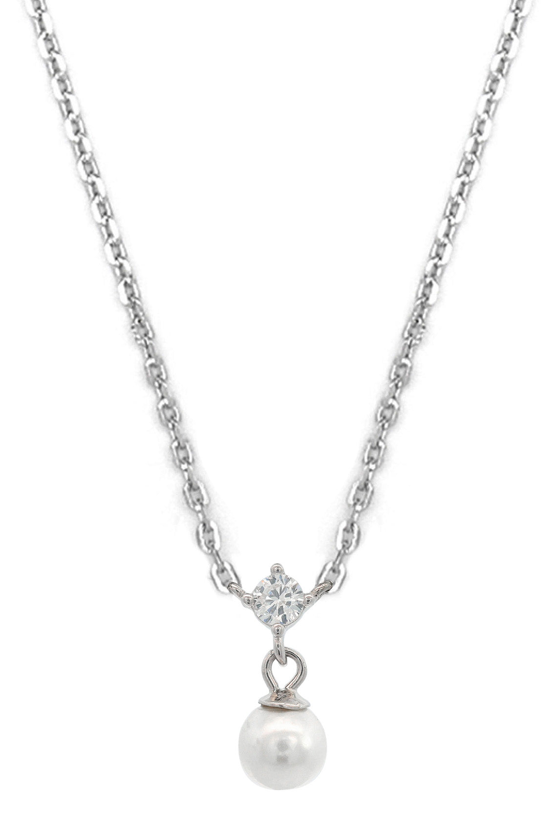 ADAGIO TOUCH OF SPARKLE PEARL NECKLACE SILVER-PEROZ Accessories