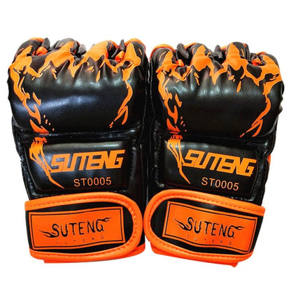 Adult Half-Finger Boxing Gloves For Training - Green-Sports &amp; Fitness > Exercise, Gym &amp; Fitness > Boxing &amp; Martial Arts-PEROZ Accessories