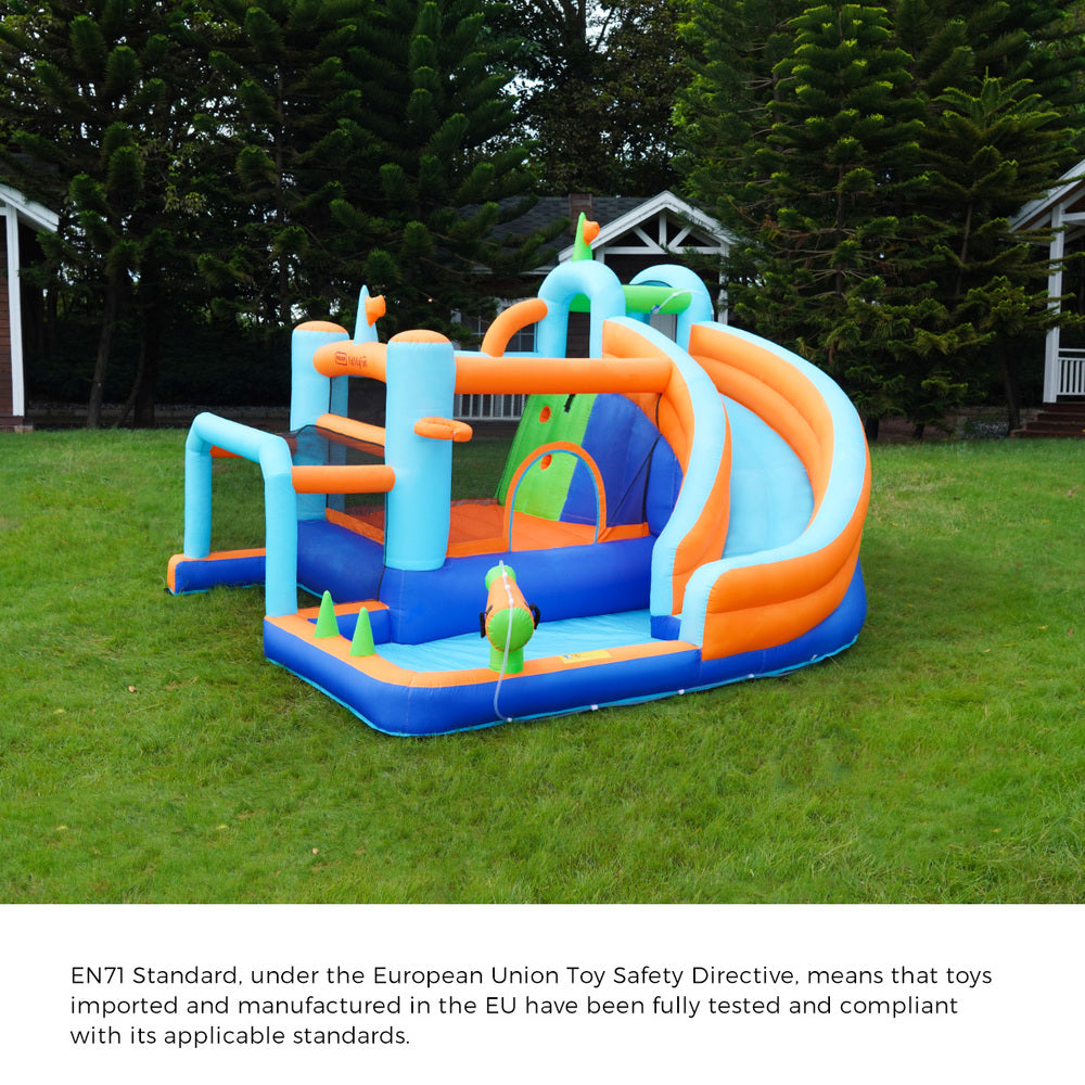 AirMyFun 9-IN-1 Inflatable Water Park with Soccer Goal Post-Inflatable Toys-PEROZ Accessories