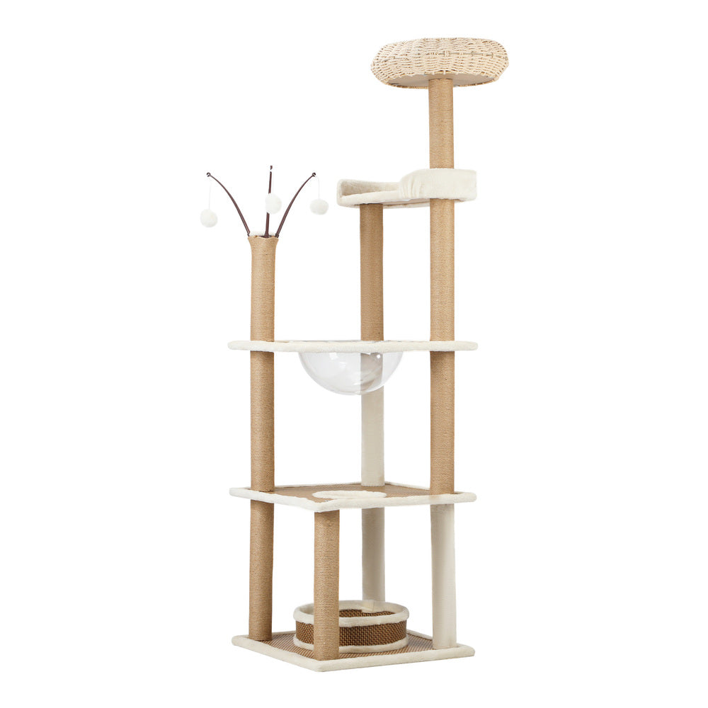 Alopet Cat Tree Rattan Cat Scratching Post 164CM-Cat Tree-PEROZ Accessories
