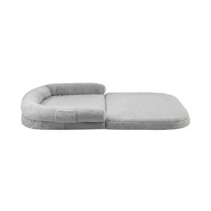Alopet Foldable Calming Dog Bed Removable Washable Grey-Dog Bed-PEROZ Accessories