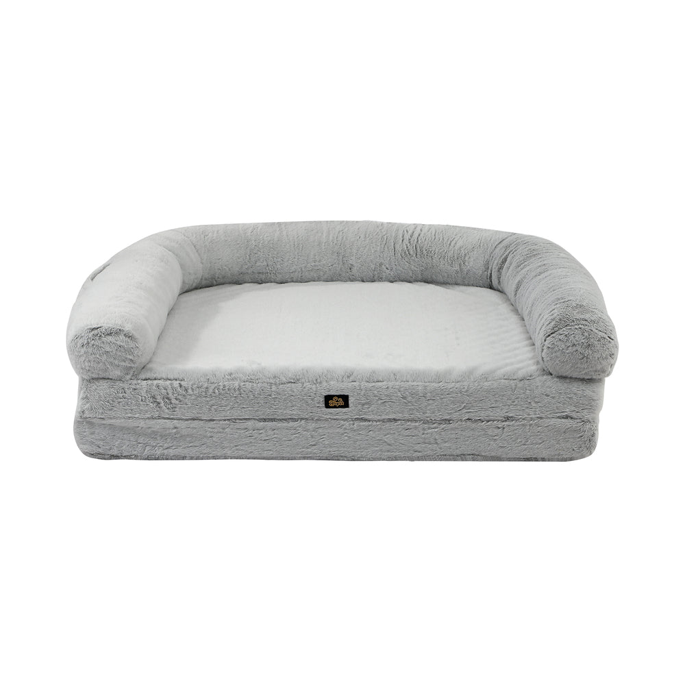 Alopet Foldable Calming Dog Bed Removable Washable Grey-Dog Bed-PEROZ Accessories