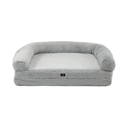 Alopet Foldable Calming Dog Bed Removable Washable Grey-Dog Bed-PEROZ Accessories