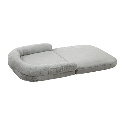 Alopet Foldable Calming Dog Bed Removable Washable Grey-Dog Bed-PEROZ Accessories