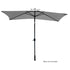 Arcadia Furniture Umbrella 3 Metre Umbrella with Solar LED Lights Garden Yard - Grey-Home & Garden > Shading > Canopies & Gazebos-PEROZ Accessories