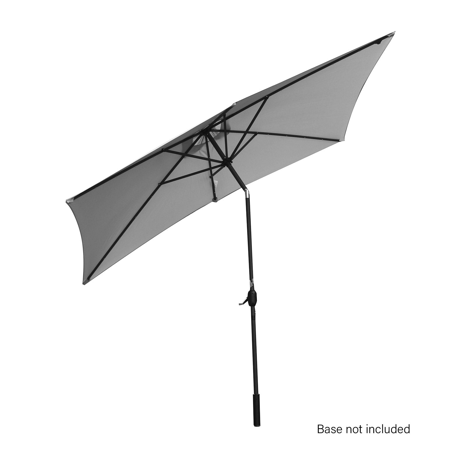 Arcadia Furniture Umbrella 3 Metre Umbrella with Solar LED Lights Garden Yard - Grey-Home &amp; Garden > Shading > Canopies &amp; Gazebos-PEROZ Accessories