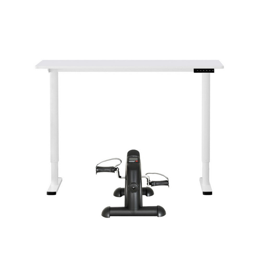 Artiss 120cm Electric Standing Desk with Mini Peal Exercise Bike Home Office-Furniture > Office > Office &amp; Desk Chairs-PEROZ Accessories