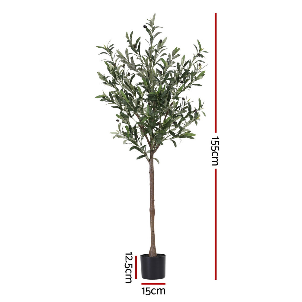 Artiss 155cm Artificial Olive Tree Faux Trees Indoor Decor Artificial Plants Lifelike Plant-Home &amp; Garden > Artificial Plants > Artificial Trees-PEROZ Accessories