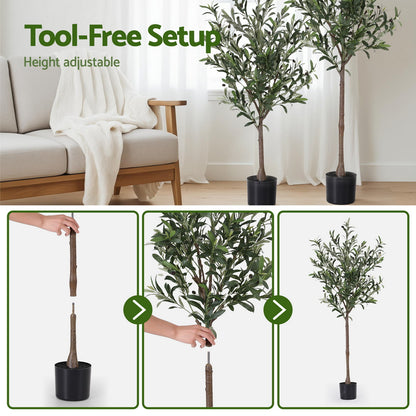 Artiss 155cm Artificial Olive Tree Faux Trees Indoor Decor Artificial Plants Lifelike Plant-Home &amp; Garden > Artificial Plants > Artificial Trees-PEROZ Accessories