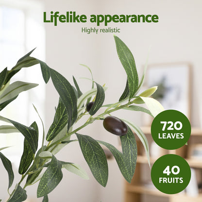 Artiss 180cm Artificial Olive Tree Faux Trees Indoor Decor Artificial Plants Lifelike Plant 1.8M-Home &amp; Garden > Artificial Plants > Artificial Trees-PEROZ Accessories