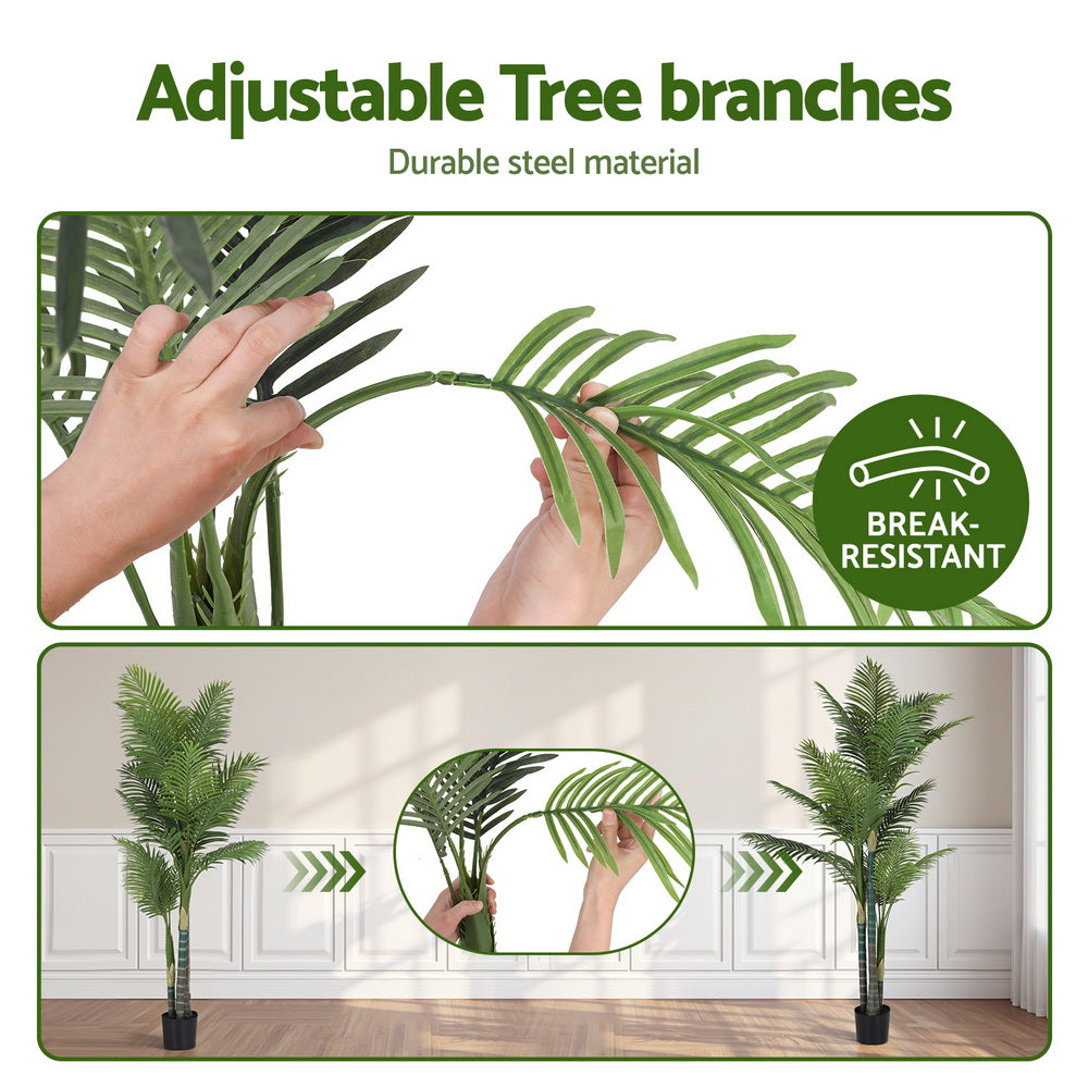 Artiss 180cm Artificial Palm Tree Faux Trees Indoor Decor Artificial Plants Lifelike Plant 1.8M-Home &amp; Garden > Artificial Plants > Artificial Trees-PEROZ Accessories