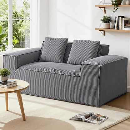 Artiss 2 Seater Sofa Loveseat Sofas Bed Couch No Assembly Corduroy Small Couches Apartement-Furniture > Sofas > Sofas &amp; Sofa Beds-PEROZ Accessories