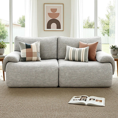Artiss 2 Seater Sofa Modular Sectional Sofas Couch Bed No Assembly Living Room Grey-Furniture > Sofas > Sofas &amp; Sofa Beds-PEROZ Accessories