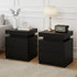 Artiss 2X Bedside Table 2 Drawers Lift-up Storage Black-Furniture > Bedroom > Bedside Tables-PEROZ Accessories