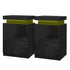 Artiss 2X Bedside Table LED 3 Drawers - COLEY Black-Furniture > Bedroom > Bedside Tables-PEROZ Accessories