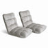 Artiss 2X Lounge Sofa Bed Flannel Fabric Grey-Furniture > Bar Stools & Chairs > Arm Chairs & Recliners-PEROZ Accessories