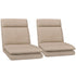 Artiss 2XFloor Chair Sofa Linen Beige-Furniture > Bar Stools & Chairs > Arm Chairs & Recliners-PEROZ Accessories
