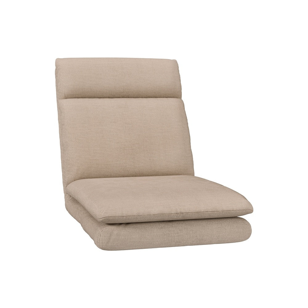 Artiss 2XFloor Chair Sofa Linen Beige-Furniture > Bar Stools &amp; Chairs > Arm Chairs &amp; Recliners-PEROZ Accessories