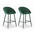 Artiss 2x Bar Stools Kitchen Dining Chair Counter Stool Tub Velvet Metal Green-Furniture > Bar Stools & Chairs > Table & Bar Stools-PEROZ Accessories