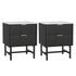 Artiss 2x Bedside Table 2 Drawers - Black-Furniture > Bedroom > Bedside Tables-PEROZ Accessories