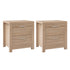 Artiss 2x Bedside Table 2 Drawers - MAXI Pine-Furniture > Bedroom > Bedside Tables-PEROZ Accessories