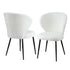 Artiss 2x Dining Chairs Sherpa Boucle Wing Back White-Furniture > Dining > Kitchen & Dining Chairs-PEROZ Accessories
