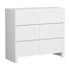 Artiss 3 Chest of Drawers Lowboy Dresser Cabinet White-Furniture > Bedroom > Dressers-PEROZ Accessories