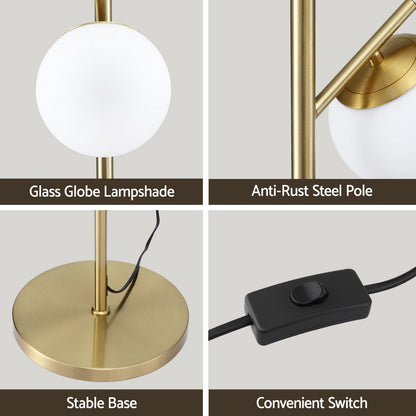 Artiss 3-Light Tree Floor Lamp 165cm Tall Standing Light with Sphere Glass Shades for Modern Homes-Home &amp; Garden > Lighting > Floor Lamps-PEROZ Accessories