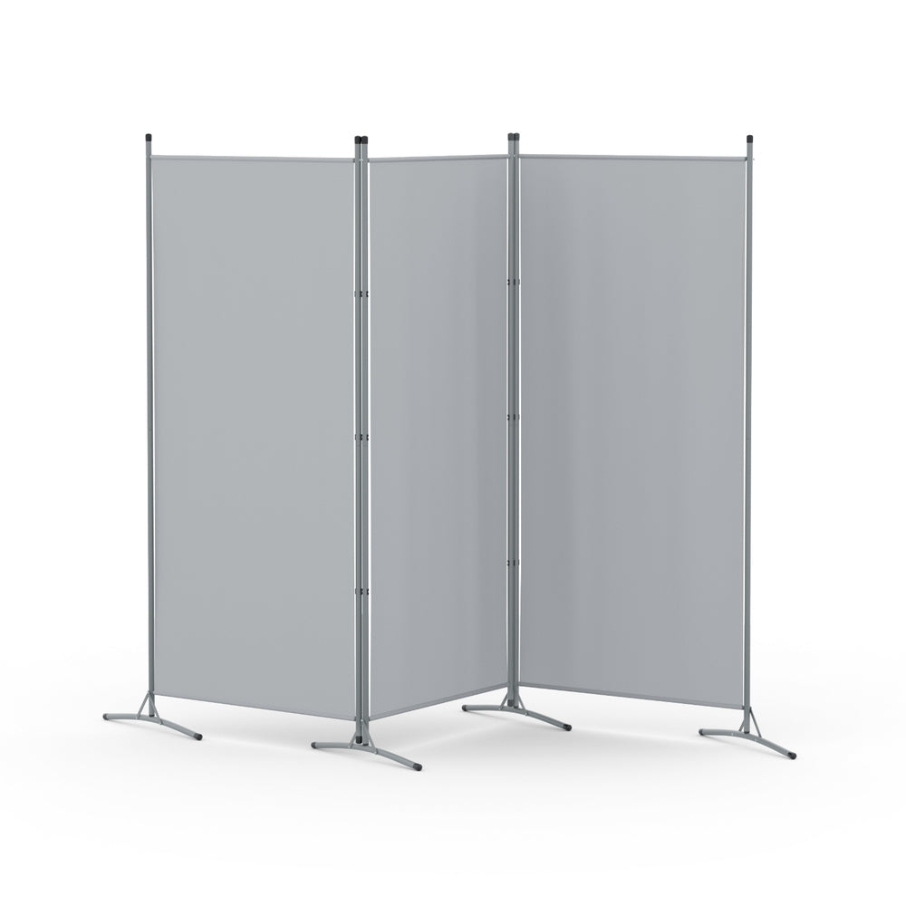 Artiss 3 Panel Room Divider Screen 260x180cm Fabric Grey-Furniture > Bedroom > Room Dividers-PEROZ Accessories