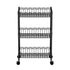 Artiss 3-Tier Shelving Unit Adjustable Garage Storage Kitchen Rack With Wheels-Furniture > Dining > Kitchen & Dining Trolleys-PEROZ Accessories
