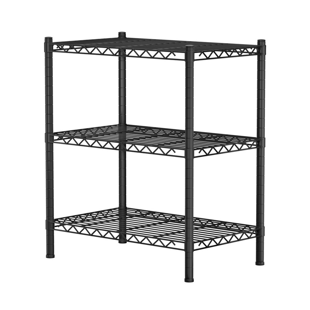 Artiss 3-Tier Shelving Unit Adjustable Garage Storage Shelves Kitchen Rack Steel-Furniture > Dining > Kitchen &amp; Dining Trolleys-PEROZ Accessories