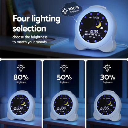 Artiss 3.8" Digital Day Clock Calendar Alarm LCD Display White-Home &amp; Garden > Decor > Clocks-PEROZ Accessories