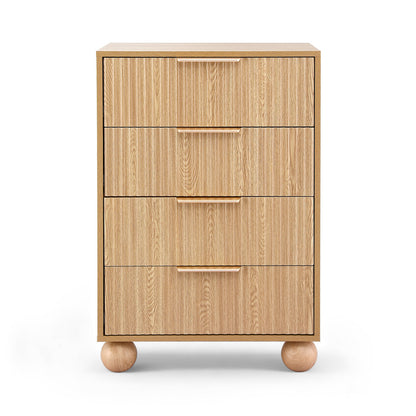 Artiss 4 Chest of Drawers Dresser Tallboy Pine-Furniture > Bedroom > Dressers-PEROZ Accessories