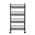 Artiss 4-Tier Shelving Unit Adjustable Garage Storage Kitchen Rack With Wheels-Furniture > Dining > Kitchen & Dining Trolleys-PEROZ Accessories