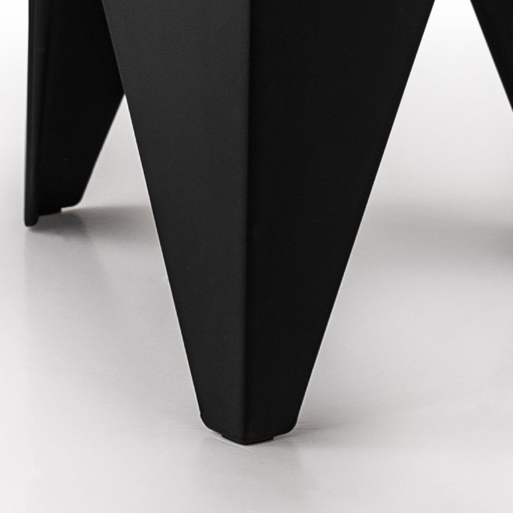 Artiss 4PC Puzzle Stool Plastic Bar Stools Stackable Black-Furniture > Bar Stools &amp; Chairs > Table &amp; Bar Stools-PEROZ Accessories