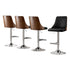 Artiss 4X Bar Stool Wood Swivel Adjustable Kitchen Counter Stool Leather Black-Furniture > Bar Stools & Chairs > Table & Bar Stools-PEROZ Accessories