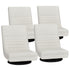 Artiss 4XFloor Chair Lounge Sofa Swivel Foldable Linen White-Furniture > Bar Stools & Chairs > Arm Chairs & Recliners-PEROZ Accessories