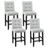 Artiss 4x Bar Stools Kitchen Dining Chairs Counter Fabric Stool Wooden Ada Grey-Furniture > Bar Stools & Chairs > Table & Bar Stools-PEROZ Accessories