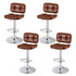 Artiss 4x Bar Stools Kitchen Swivel Gas Lift Counter Chair Tuft PU Leather Brown-Furniture > Bar Stools & Chairs > Table & Bar Stools-PEROZ Accessories