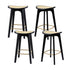 Artiss 4x Bar Stools Rattan Counter Kitchen Dinning Chair Bamboo Saddle Black-Furniture > Bar Stools & Chairs > Table & Bar Stools-PEROZ Accessories
