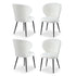 Artiss 4x Dining Chairs Sherpa Boucle Wing Back White-Furniture > Dining > Kitchen & Dining Chairs-PEROZ Accessories