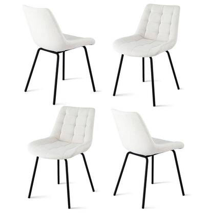 Artiss 4x Dining Chairs Velvet Tufted Kitchen Lounge Cafe Accent Chair Beige-Furniture > Dining > Kitchen &amp; Dining Chairs-PEROZ Accessories