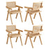 Artiss 4x Dining Chairs Wooden Rattan Seat Rubber Wood Frame-Furniture > Dining > Kitchen & Dining Chairs-PEROZ Accessories