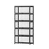 Artiss 5-Tier Display Cabinet Storage Bookshelf Clear Shelf Black-Furniture > Living Room > Bookcases & Shelves-PEROZ Accessories