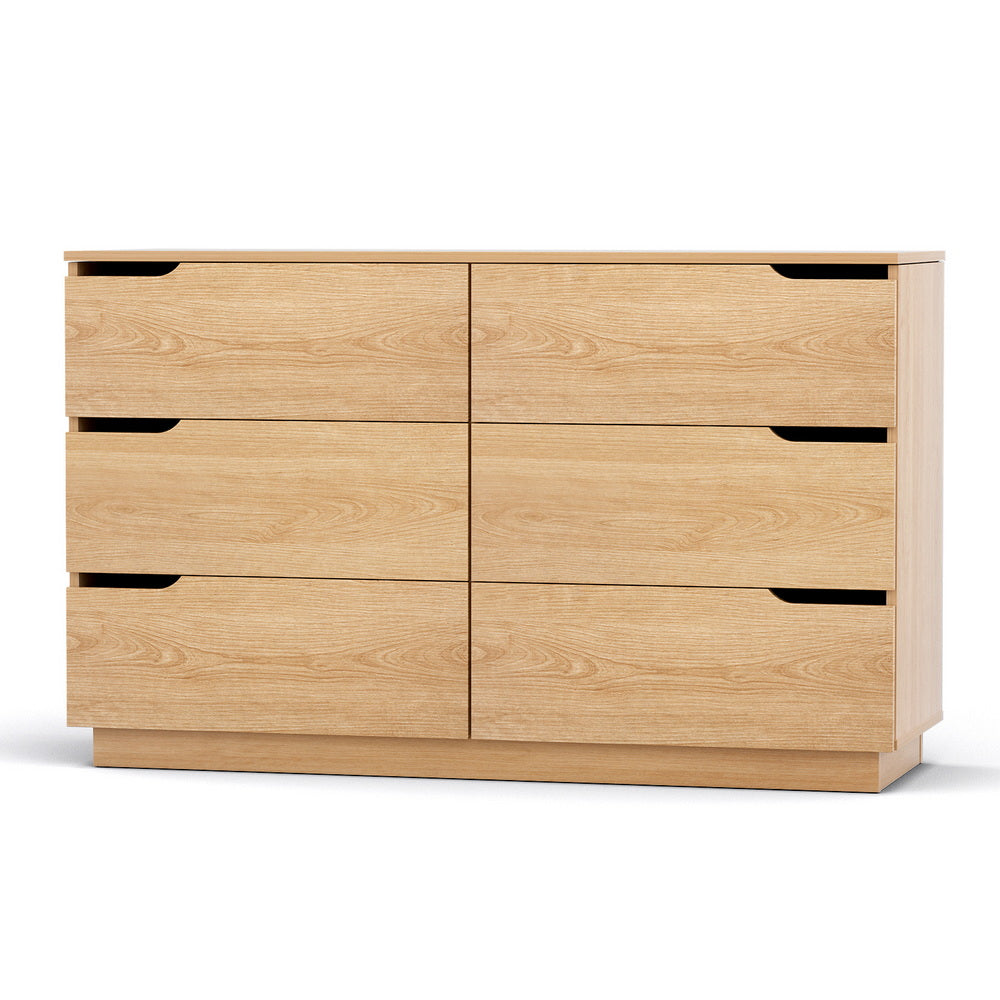 Artiss 6 Chest of Drawers Dresser Table Pine-Furniture > Bedroom > Dressers-PEROZ Accessories