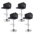 Artiss Bar Stool X4 Kitchen Dining Counter Gaslift Chair Adjustable Velvet Grey-Furniture > Bar Stools & Chairs > Table & Bar Stools-PEROZ Accessories