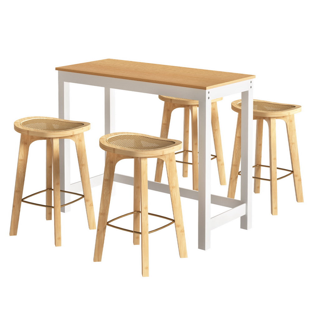 Artiss Bar Table and Stools Set Dining Desk Kitchen Chairs Cafe Pub-Furniture > Bar Stools &amp; Chairs > Table &amp; Bar Stools-PEROZ Accessories