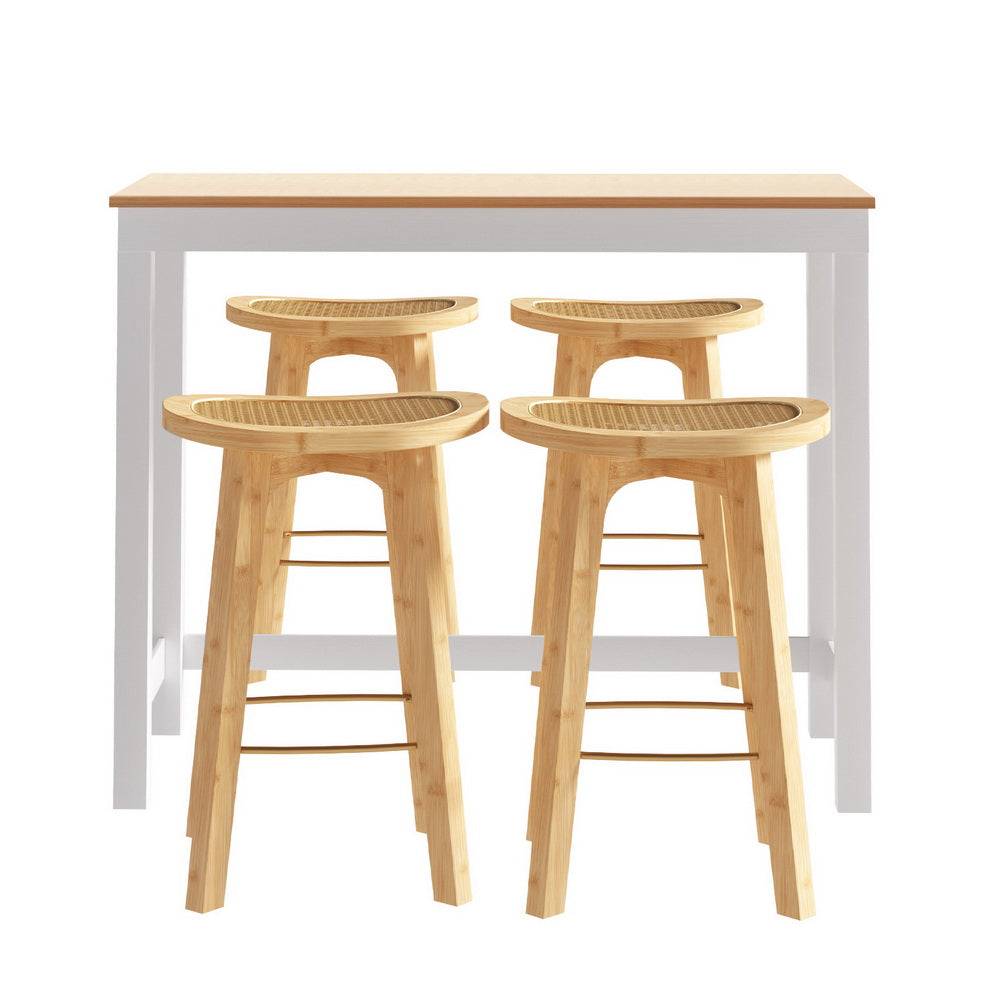 Artiss Bar Table and Stools Set Dining Desk Kitchen Chairs Cafe Pub-Furniture > Bar Stools &amp; Chairs > Table &amp; Bar Stools-PEROZ Accessories