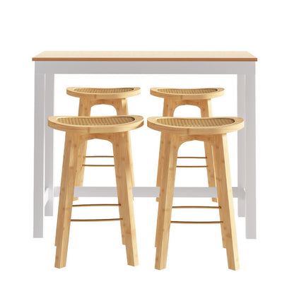 Artiss Bar Table and Stools Set Dining Desk Kitchen Chairs Cafe Pub-Furniture > Bar Stools &amp; Chairs > Table &amp; Bar Stools-PEROZ Accessories